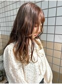 ロングヘア/グラデーションカラー/ベージュカラー