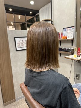 ヘアーザラブズラフズ オーガニカ 北九州(HAIR THE LOVES LAUGHS ORGANICA) 切りっぱなしボブ