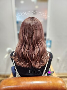 ヘアーリビングリコ 新潟笹口店(hair living Liko) ダブルカラーで叶うピンクベージュ!