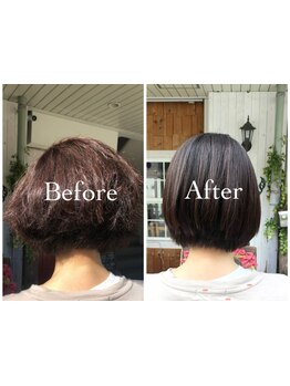 縮毛矯正専門店で腕を磨いたStylistが、髪質に合わせてオーダーメイドに薬剤を調合!縮毛歴が長い人も満足◎