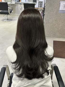 ラック(LUCK) ココアブラウン/船橋/くすみベージュ/細めハイライト