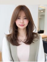 ダル 渋谷/表参道(DAL.)&nbsp;ショコラナチュラルブラウン顔周りクビレレイヤー美髪韓国風