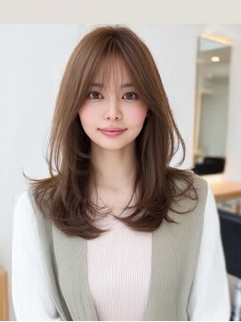 ダル 渋谷/表参道(DAL.) ショコラナチュラルブラウン顔周りクビレレイヤー美髪韓国風