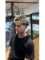 メンズヘアースパイス ユメサキ(Men's Hair SPICE -yumesaki-) スパイキーショート×テーパーフェード