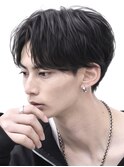 men'sニュアンスパーマセンターパートメンズパーマ
