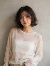 ドット ヘアー(dot.hair)&nbsp;暗髪/ボブパーマ/ナチュラルウェーブ