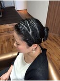 三連編み込み♪