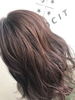 ヘアーアンドスパソシット(HAIR&SPA SOCIT) ミディアム×ピンクベージュ
