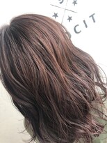 ヘアーアンドスパソシット(HAIR&SPA SOCIT) ミディアム×ピンクベージュ