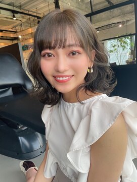 ワンス(Once) 21`aw10Lvオリーブラテカラー×肩上ボブONCE代表KOHEI