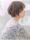 ハイトーンカラーくせ毛風小顔ウルフボブTb1越谷20代30代40代