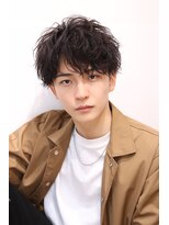 ネイビー(NAVY)&nbsp;男をあげるニュアンスウェーブショート 爽やかアップバンク