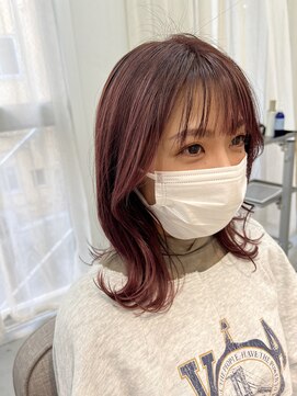 スクリバイタヒエ(SUKURI by tahie) #チェリーカラー　#愛されミディ