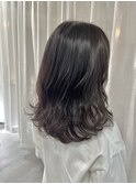 ブラウン×ミディアムヘア