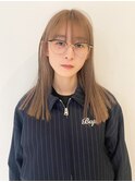 福井 ダブルカラー ハニーベージュ ブリーチ 艶髪