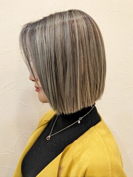 エッセンス(essence) ボブ ―アンブレラカラーパープルシルバーver―