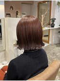【 YUCCA 】大人可愛い20代30代オレンジブラウン/切りっぱなし