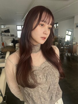 ポール(pole) 札幌韓国ヘア　レイヤーカットラベンダーベージュ