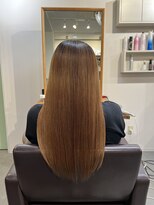 アンクル(ancre)&nbsp;艶髪ストレート×ロング×ハイトーン×髪質改善【広島】【横川】