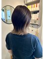 ヘア ケア ディエイチケー(HAIR CARE DHK) インナーカラーグレージュボブ鎖骨スタイル