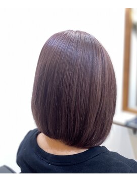 プレザントヘアラボ(PLEASANT hair labo) 軽やかピンクベージュの重めスタイル
