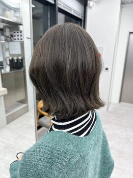 ビューナゴヤ 名駅(VIEW NAGOYA) 黒髪/ボブルフ/小顔/外ハネ/くびれヘア/オリーブグレージュ