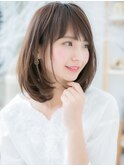 斜めバングダークトーン姫カットレイヤーボブc6越谷20代30代40代