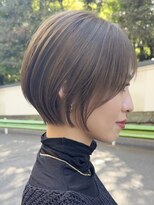 大人ショートボブくびれショートヘア顔周りレイヤーカット50代◆