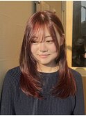 この春夏注目♪韓国風レイヤーカット&レッドカラー