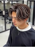 xハイライト/ブルーブラック/スペインカール/スパイキーショート