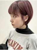 丸みショートボブ前髪あり簡単スタイリングショート20代30代40代