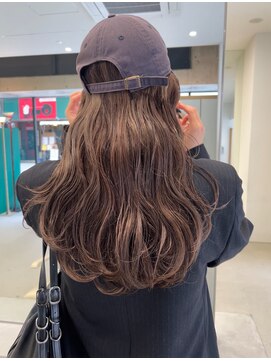 エム(M) 透明感ニュアンスブラウンカラーブリーチなしワンカラー大阪