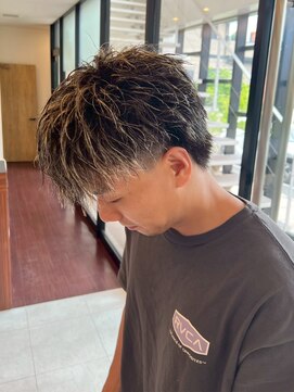 ヘアーアンドエステ ハラダ 滝ノ水店(Hair&Esthe Harada) メンズ/ツイストパーマ/ハイライトカラー