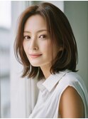 ☆ホワイトグレージュミニウルフデジタルパーマチェリーブラウン