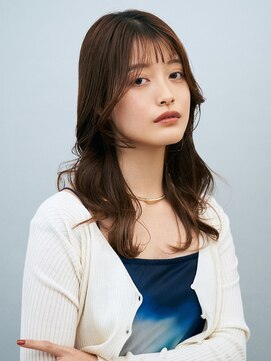 ガリカ 渋谷(Gallica) シースルーバング顔周りレイヤーカット愛されフェミニンロング