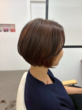 ヘアーアートシフォン 池袋西口店(Hair art chiffon) ミディアムレイヤー/似合わせカット/ダークアッシュ白髪染め池袋