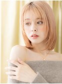 ハイトーンカラー透明感外国人風金髪ボブA0志木20代30代