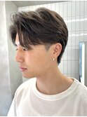 コンパクト毛流れセンターパート