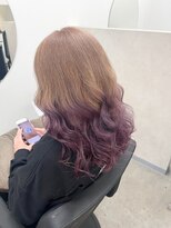 ワンバイワンヘアーツー(OnexOne HAIR2)&nbsp;デザインカラーミルクティー&パープル
