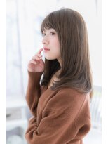 ヘアアンドビューティー ミック(Hair & Beauty miq) 万人ウケ♪斜めバング×ワンカールストレートb