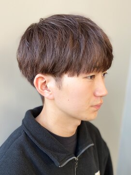 エルマーク(L-MARK) 黒髪マッシュナチュラルマッシュメンズヘア韓国ツーブロック