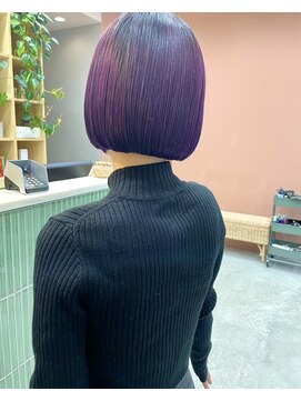 イギー(igggy) ブリーチカラー☆ラベンダー☆ワンレングス