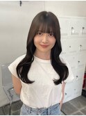 レイヤー/ロングヘア/顔まわり/くびれヘア/ヨシンモリ/艶巻き