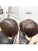 【髪質改善】イルミナカラーアンバー白髪ぼかし【立川】