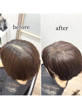 シュガー バイ エクラート 立川南口店(SUGAR by ECLART) 【髪質改善】イルミナカラーアンバー白髪ぼかし【立川】