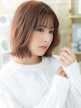 カバーヘア ブリス 志木南口駅前店(COVER HAIR bliss) 大人かわいい暖色系カラーくびれミディTb8志木20代30代40代