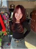 layer × wine red
