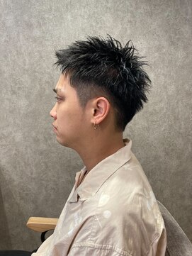 リアイス(Re:ICE) ブルーブラックツーブロックアップバングショート