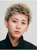 渋谷メンズハイトーンスパイキーショートミルクティーベージュ