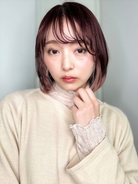 カバーヘア イヴ 戸頭店(COVER HAIR EVE) チェリーレッドインナーカラー姫カットレイヤーp1川口20代30代